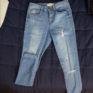 High-Rise Light Wash Jeggings